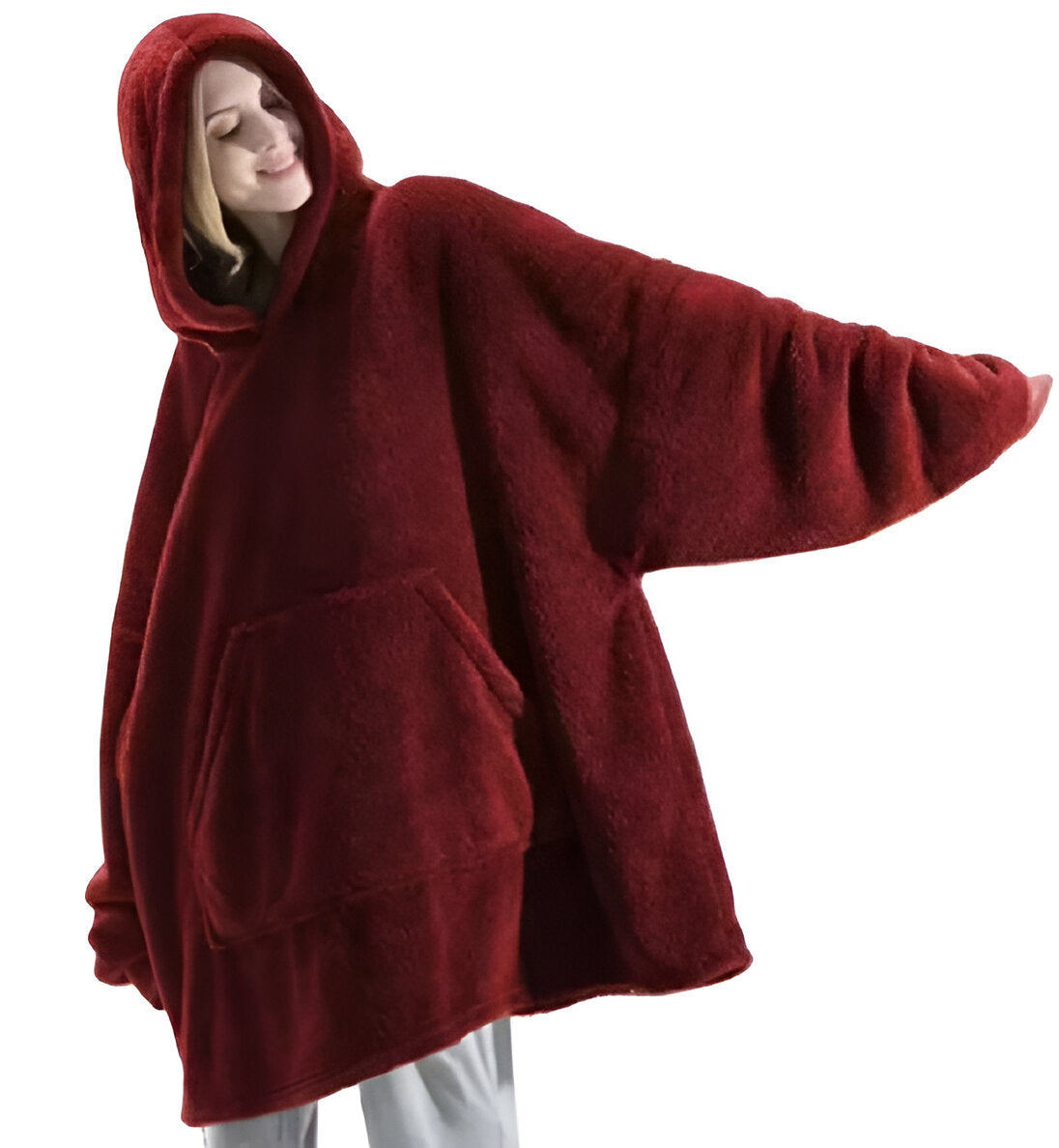 Cobija Buzo Capa Unisex Peluche con Capota