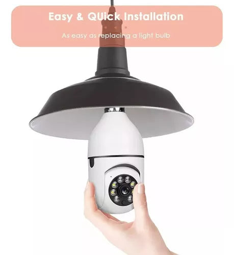 Cámara Bombillo Robótica WiFi 360° con Visión Nocturna