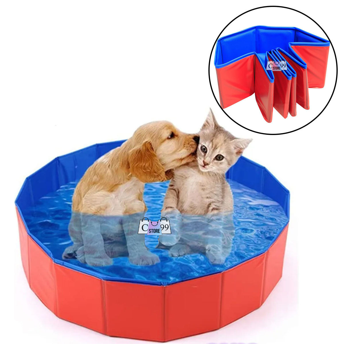 Piscina Plegable Multifuncional para Mascotas y Niños 80 cm