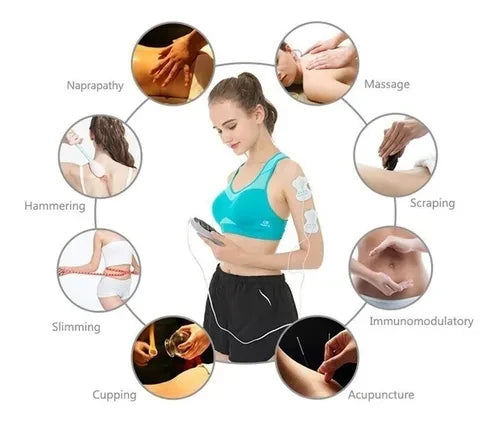 ⚡ Gimnasia Pasiva Recargable de 4 Electrodos