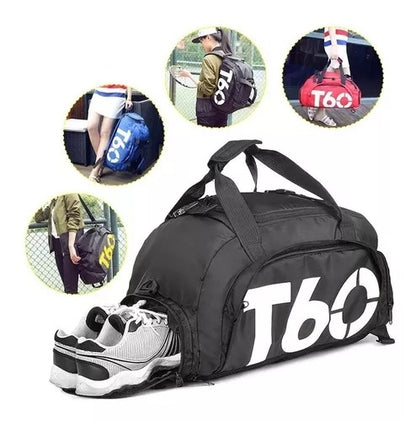 Maleta Morral Impermeable T60 3 en 1 para Gimnasio y Viaje