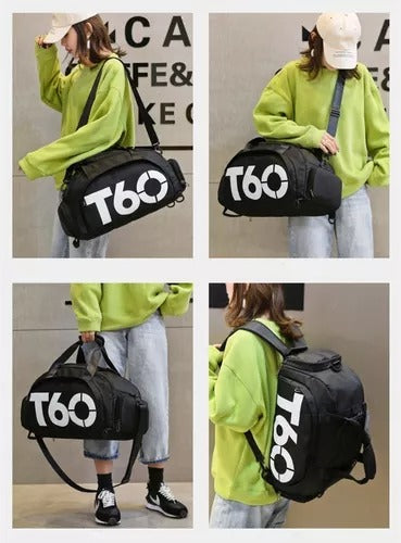 Maleta Morral Impermeable T60 3 en 1 para Gimnasio y Viaje