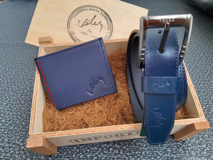 Set de Regalo para Hombre con Correa y Billetera en Cuero