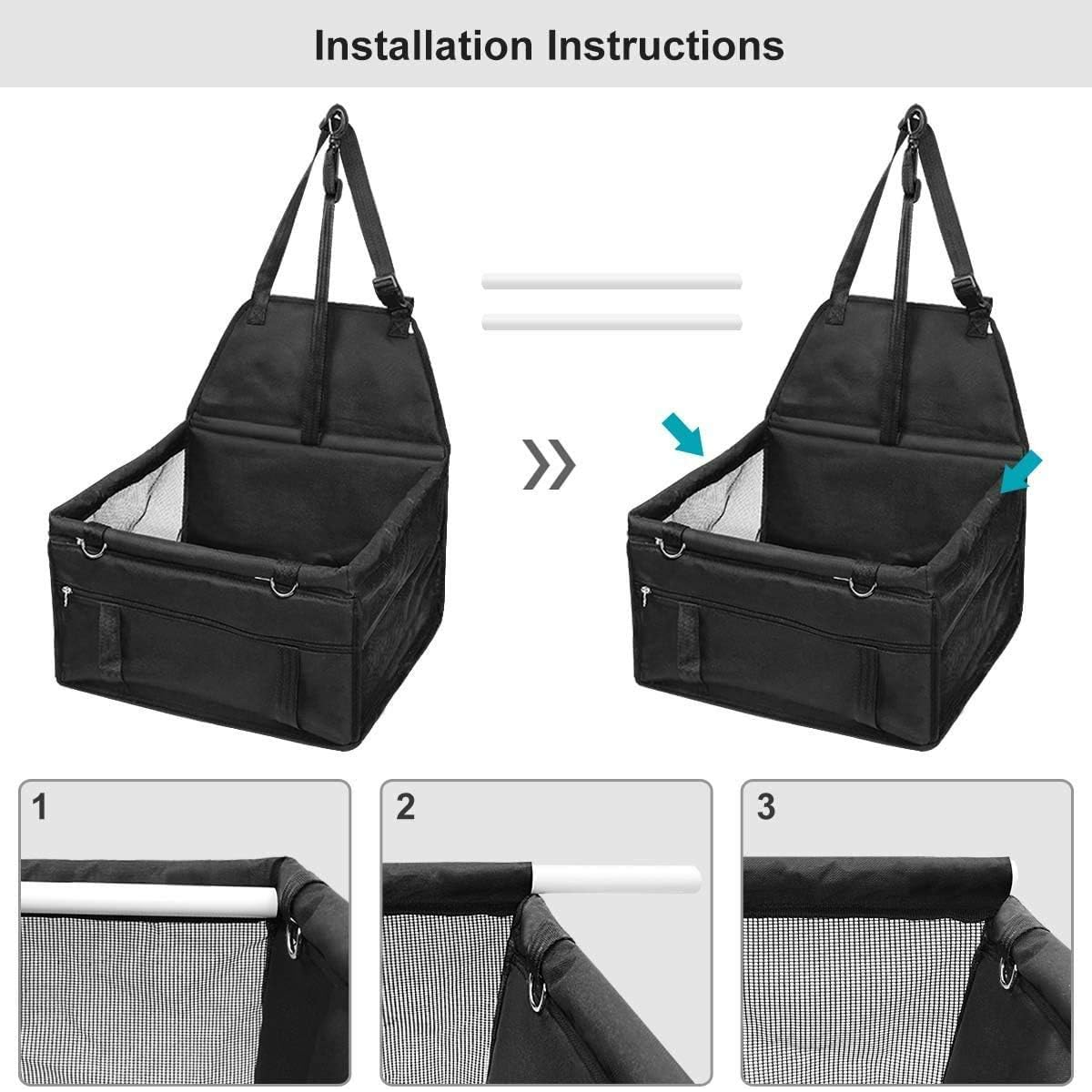Silla de Carro para Mascotas | Asiento Portátil para Perros y Gatos