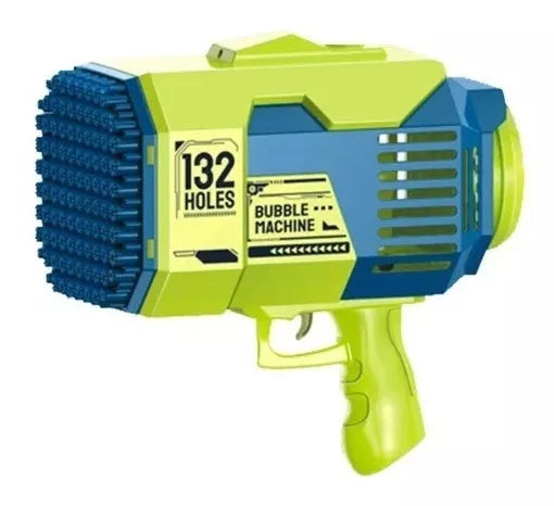 Pistola Lanzadora de Burbujas Automática 132 Orificios para Niños