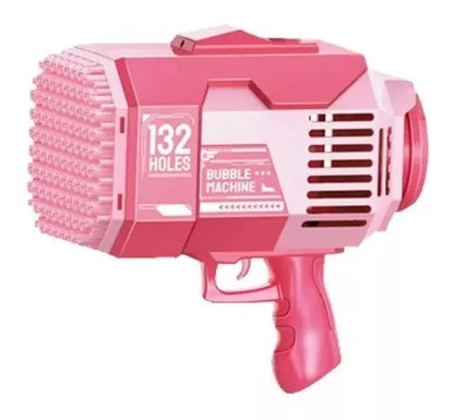 Pistola Lanzadora de Burbujas Automática 132 Orificios para Niños