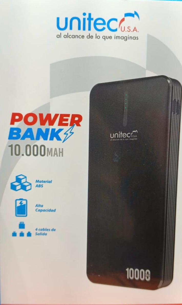 Power Bank 10.000 mAh con 4 Cables Integrados🔋