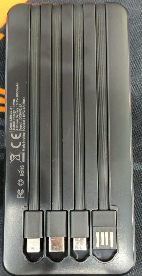 Power Bank 10.000 mAh con 4 Cables Integrados🔋