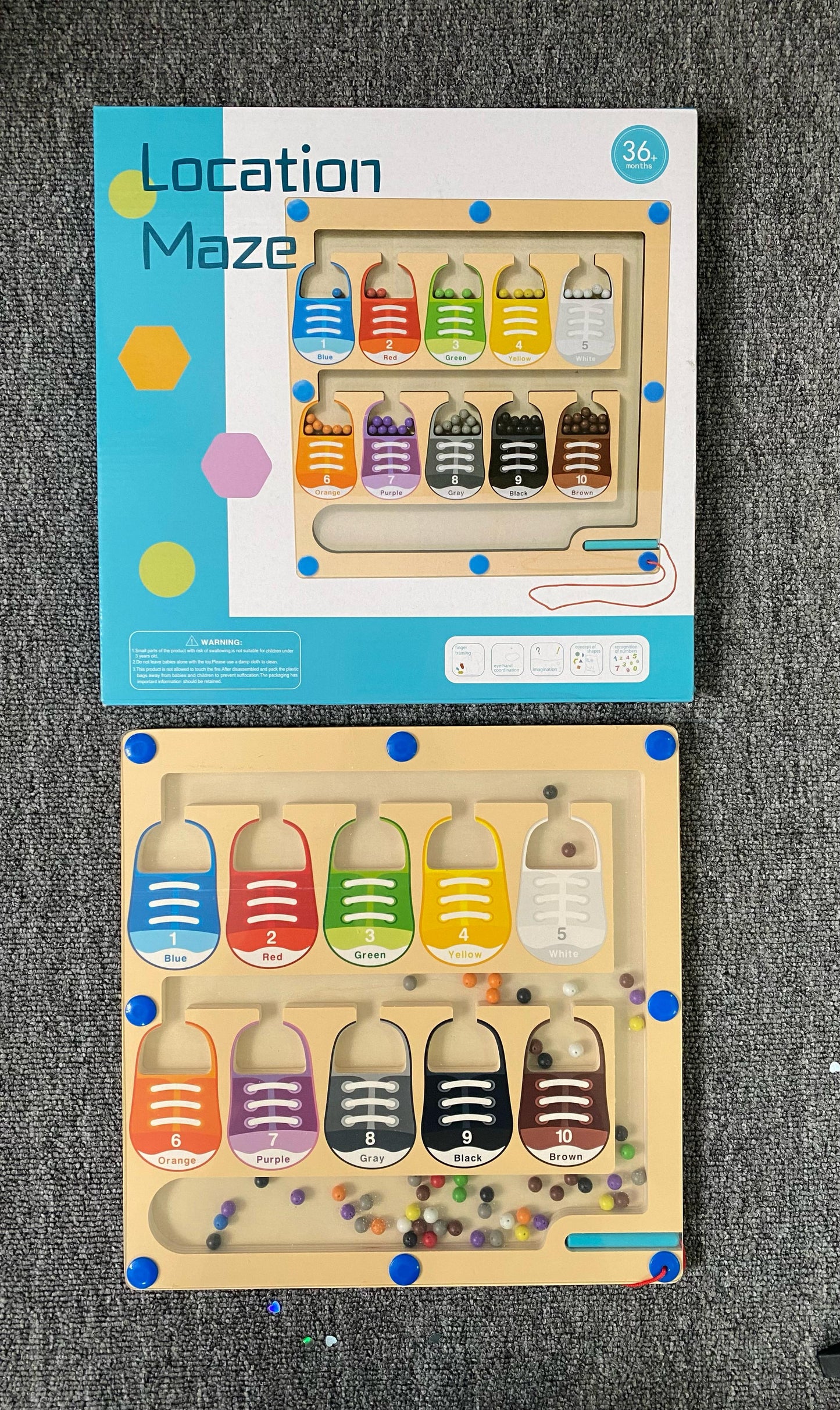 Juego Montessori Magnético Infantil de Colores y Números