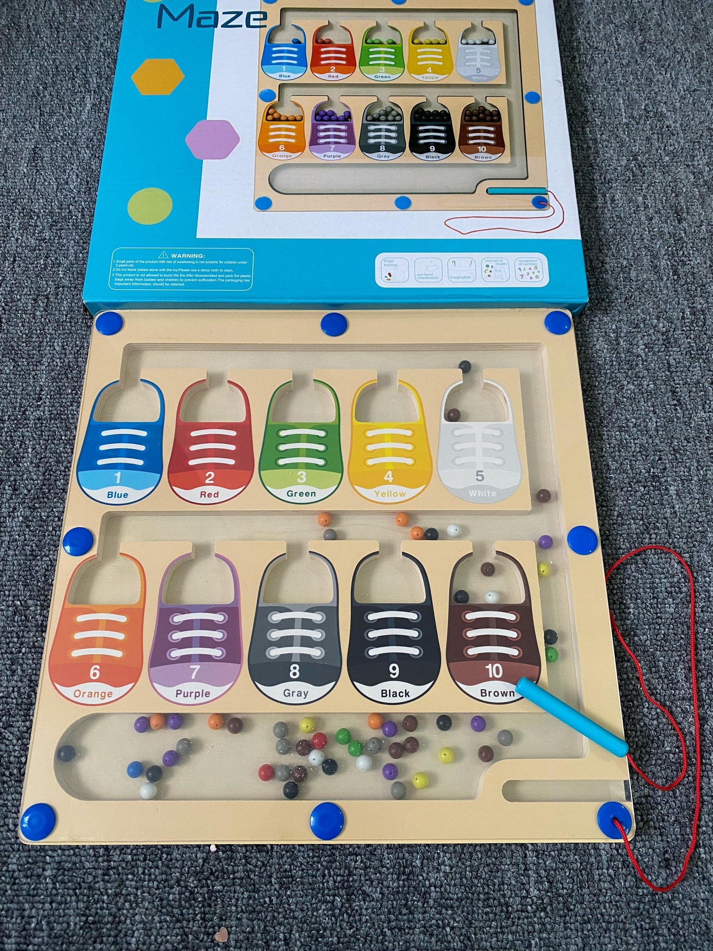 Juego Montessori Magnético Infantil de Colores y Números