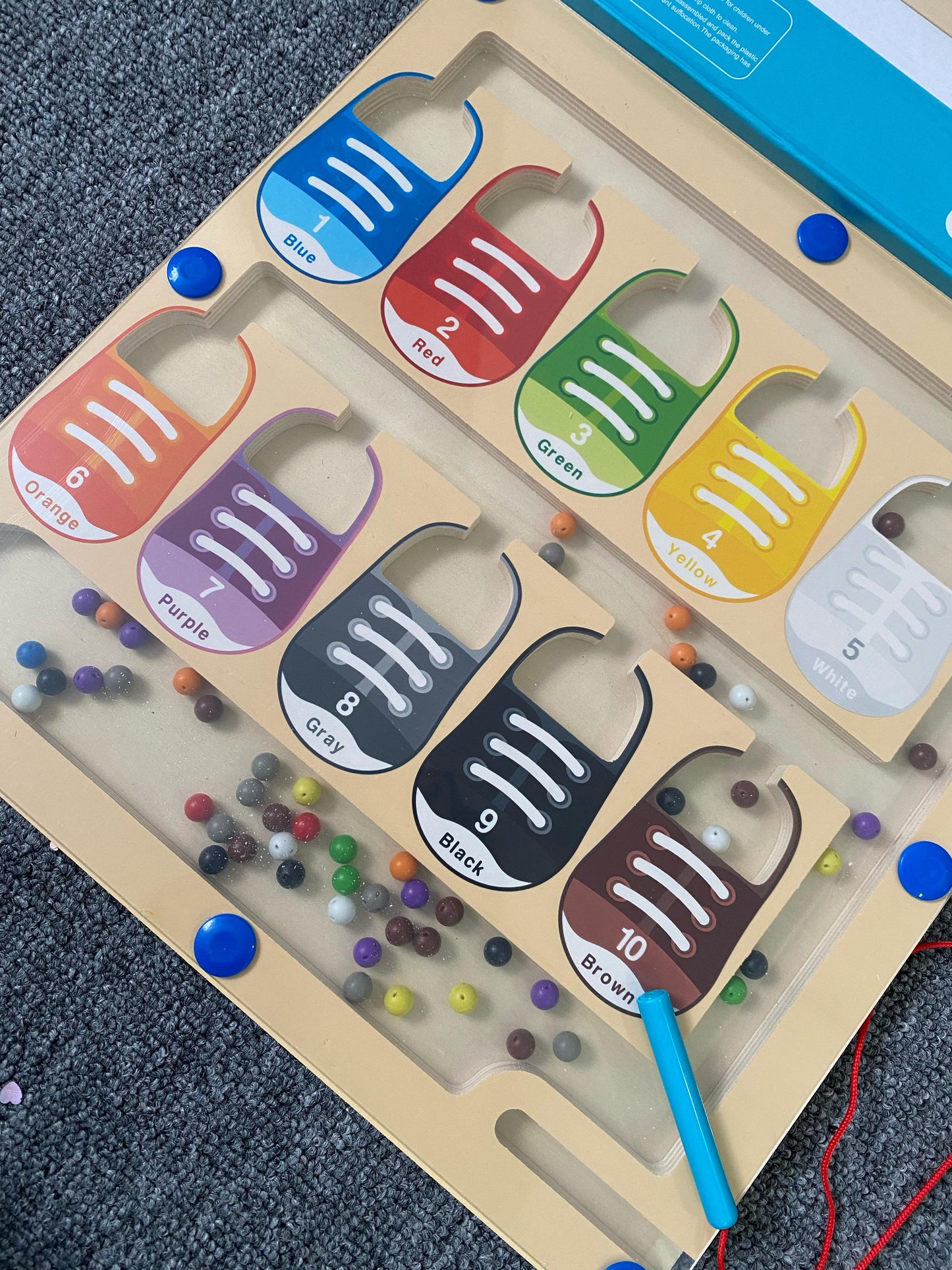 Juego Montessori Magnético Infantil de Colores y Números