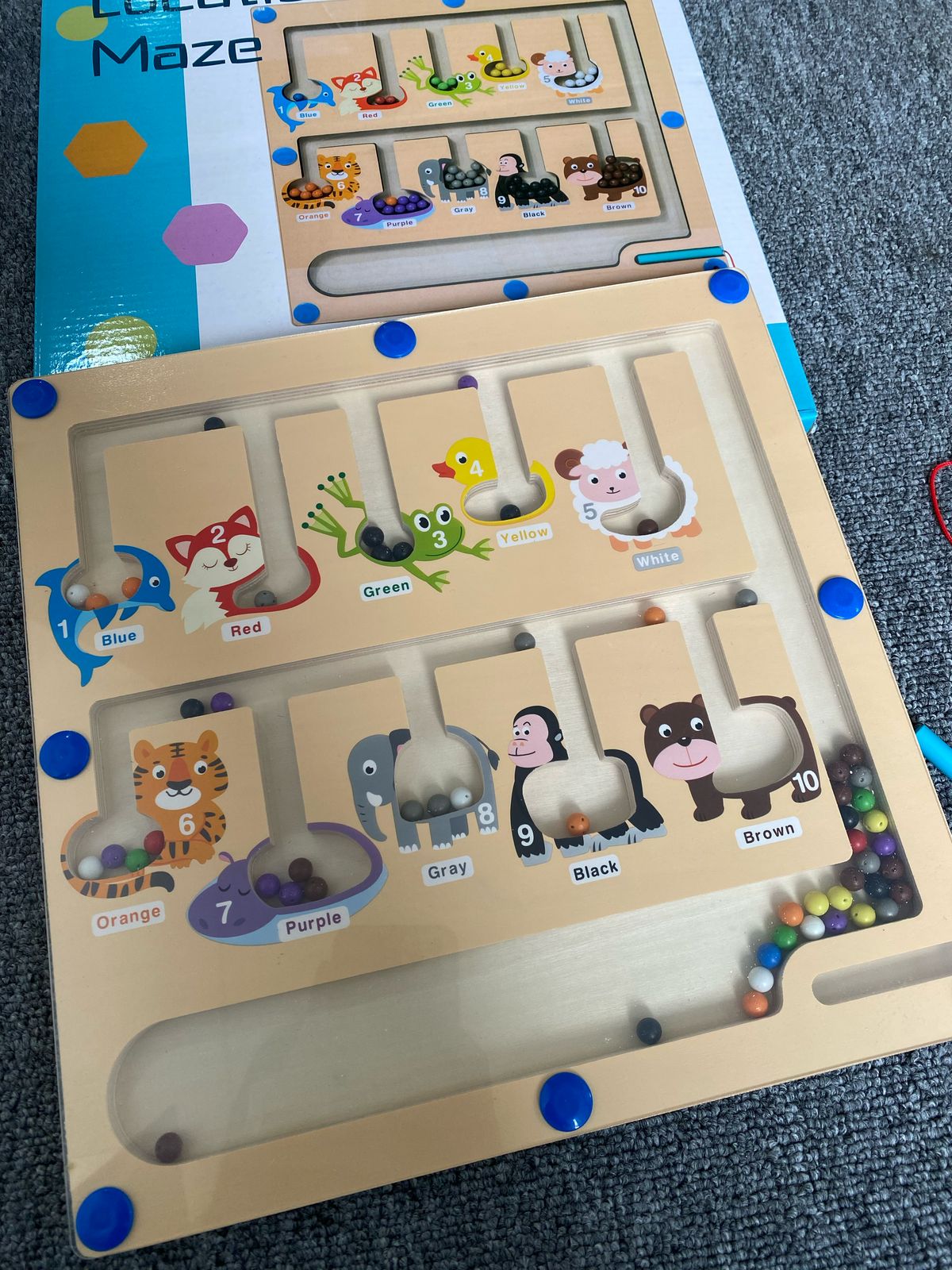 Juego Montessori Magnético Infantil de Colores y Números