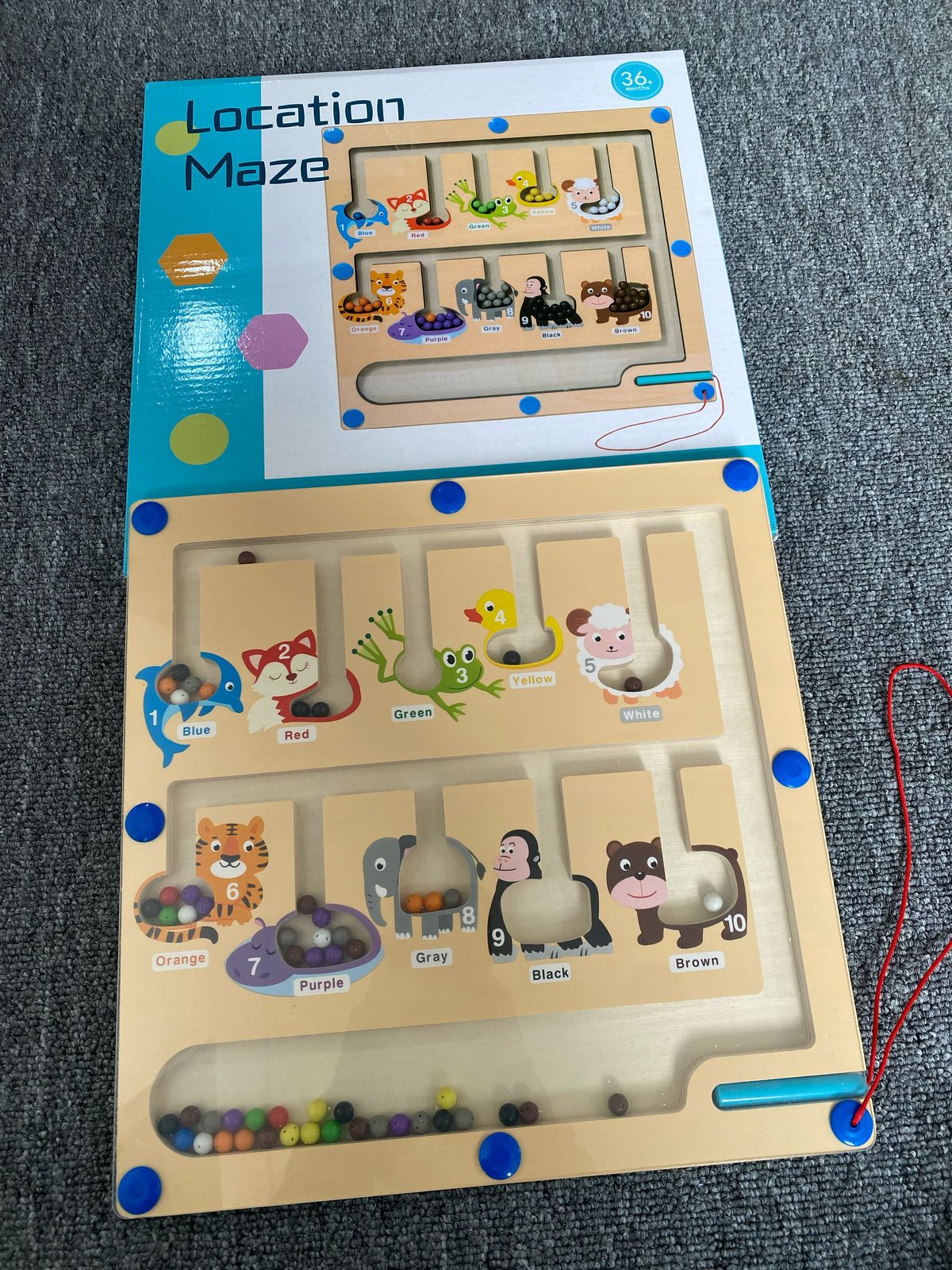 Juego Montessori Magnético Infantil de Colores y Números