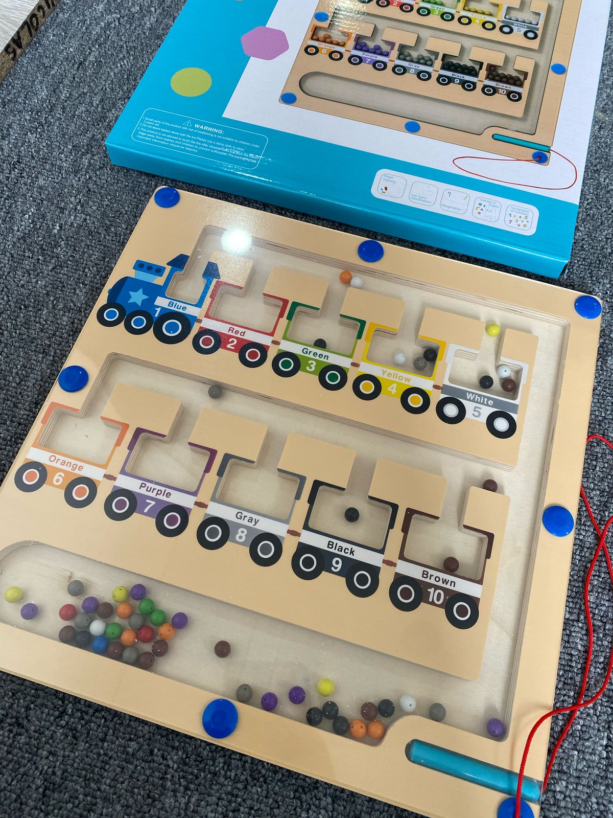 Juego Montessori Magnético Infantil de Colores y Números