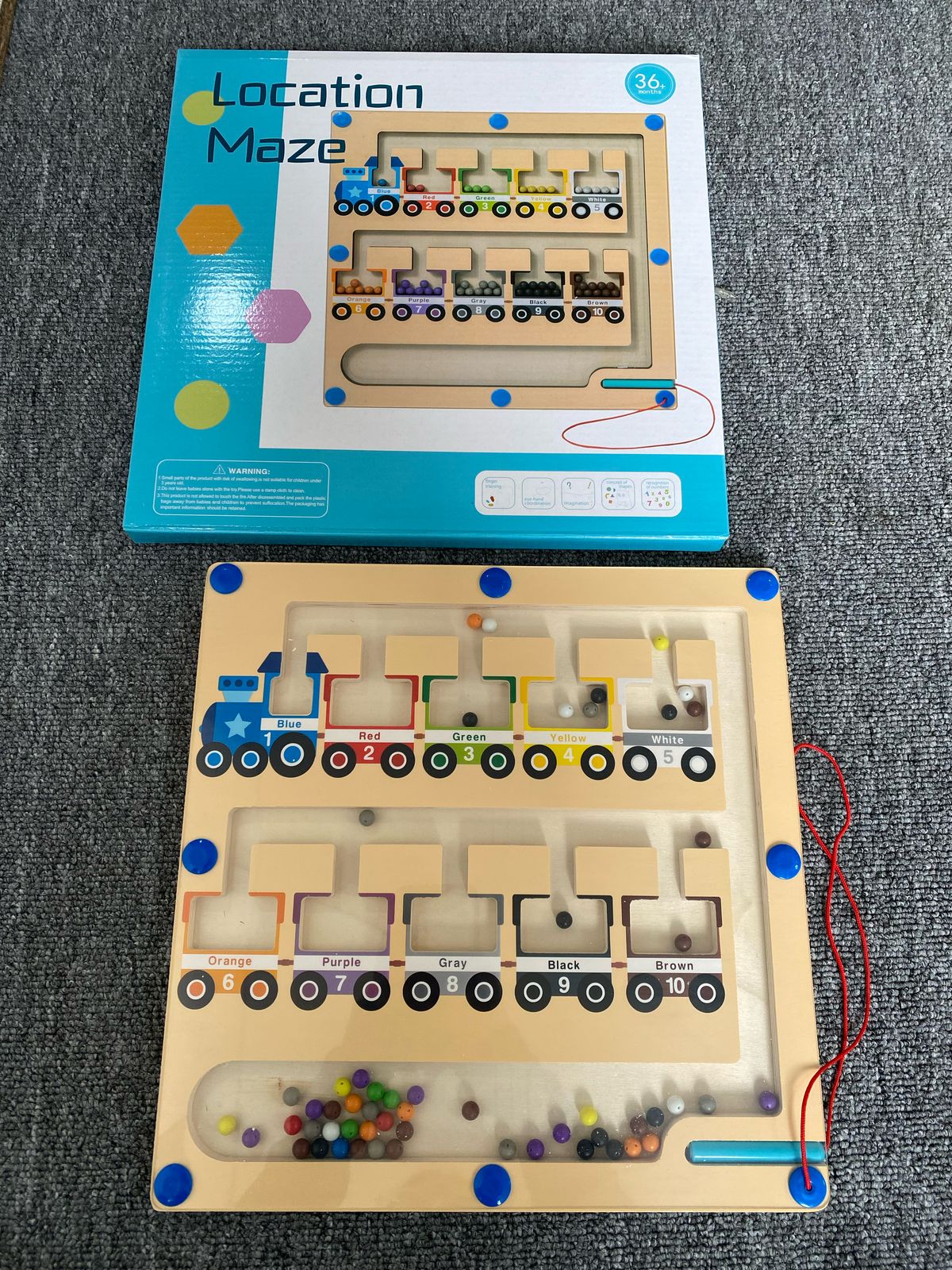 Juego Montessori Magnético Infantil de Colores y Números