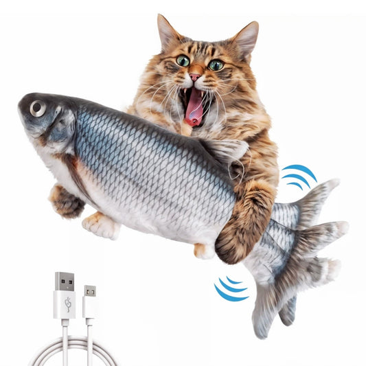 Pez con Movimiento para Gatos Recargable USB