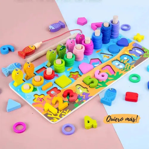 Didáctico Montessori 6 en 1 para Niños
