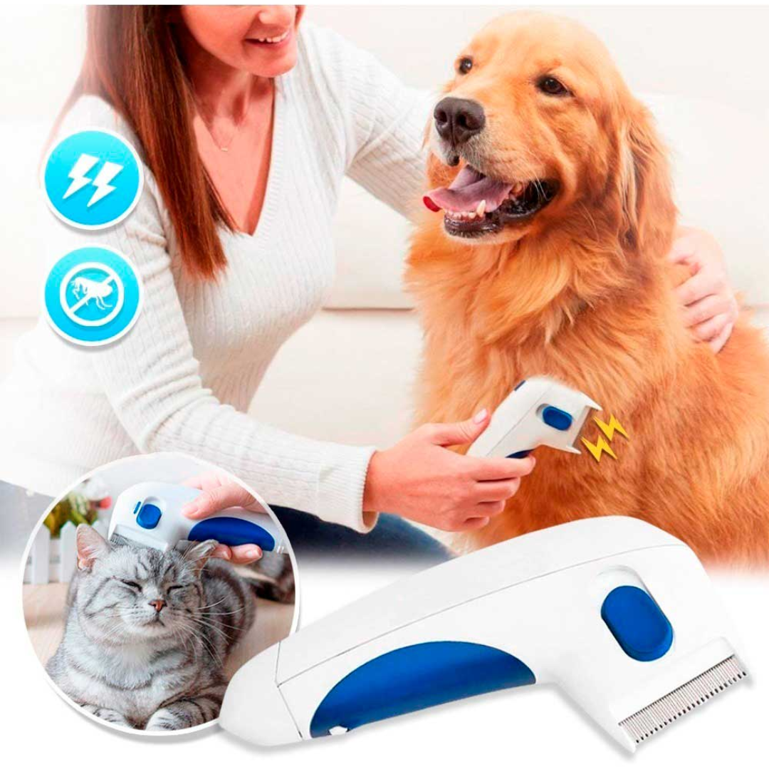 Cepillo Antipulgas Eléctrico para Mascotas