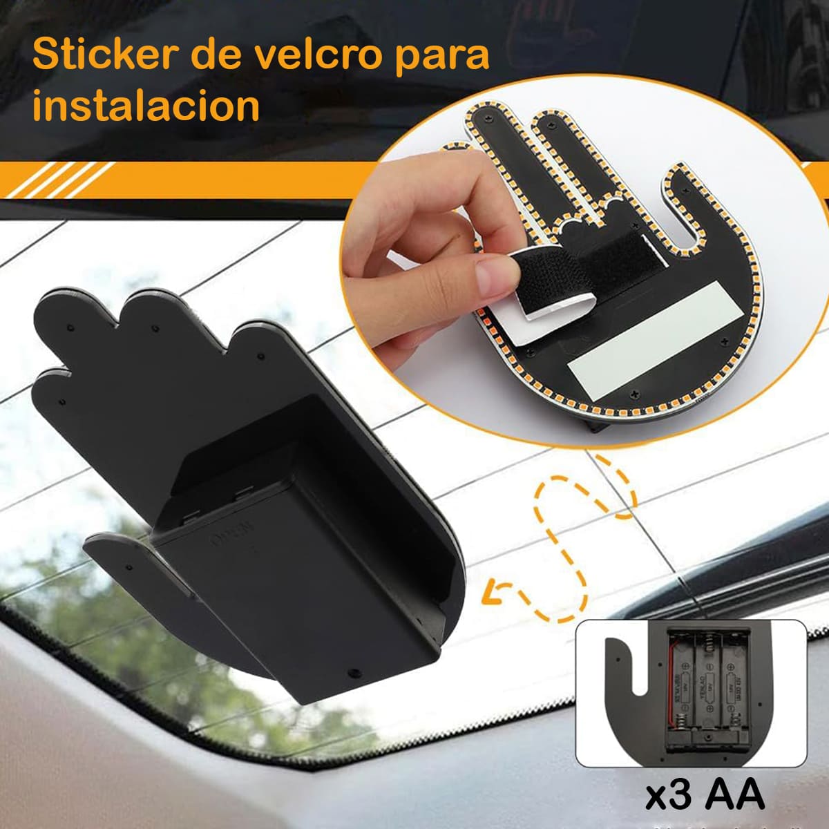 Mano LED de Gestos para Carro con Control Remoto