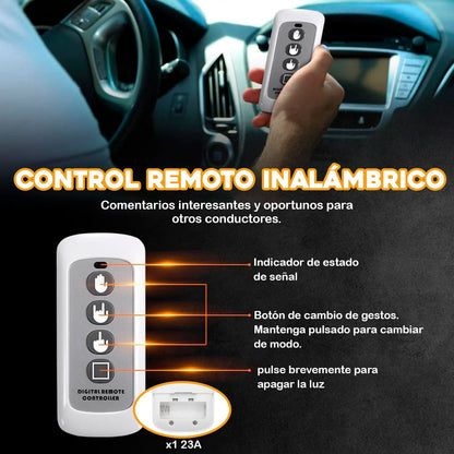 Mano LED de Gestos para Carro con Control Remoto