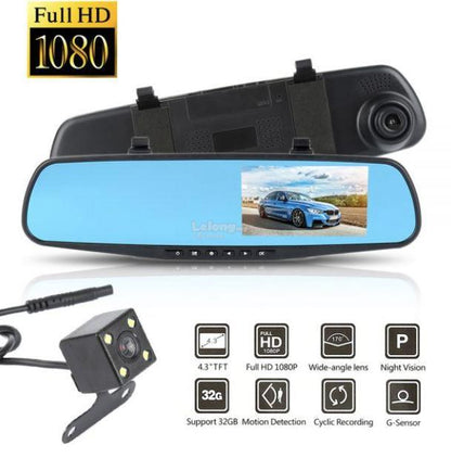 SafeDrive Pro: Retrovisor con Doble Cámara y Testigo de Accidentes