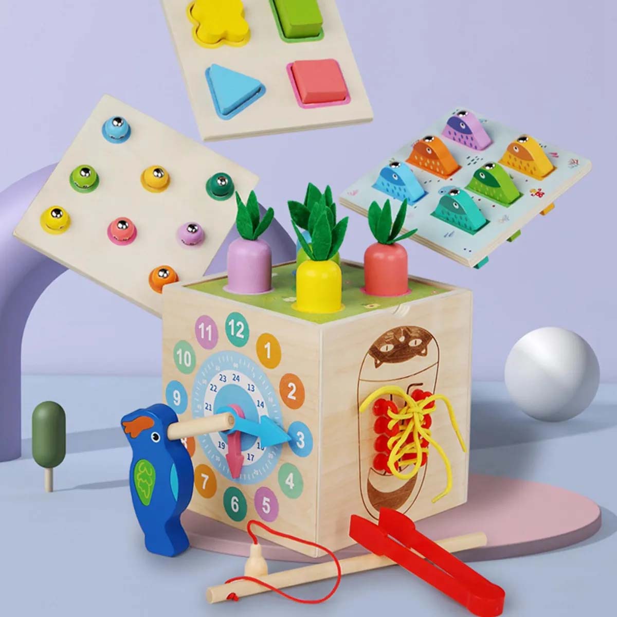 Cubo Montessori Multifuncional 7 en 1