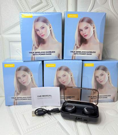 Auriculares Inalámbricos F9-5 Bluetooth con Power Bank 🎧⚡