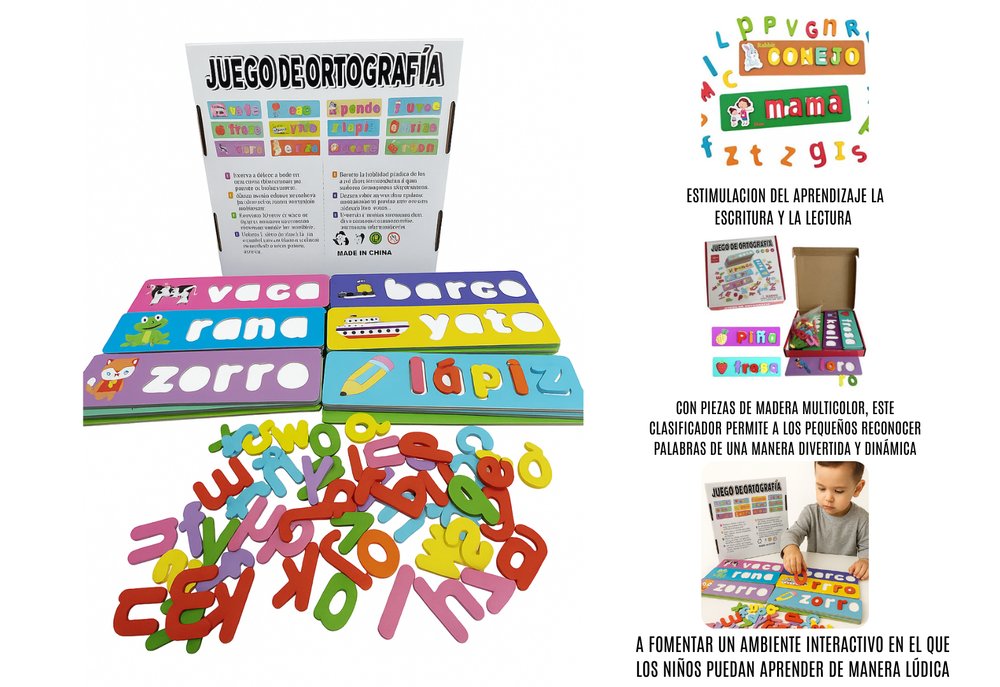 Juego para Formar Palabras Montessori en Madera