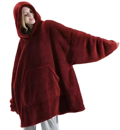 Cobija Buzo Capa Unisex Peluche con Capota