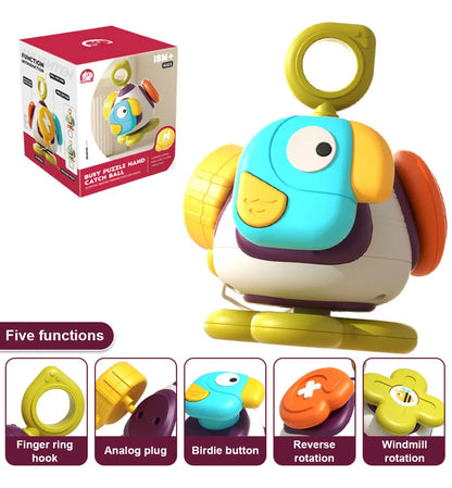 Juguete Didáctico Montessori Sensorial 5 en 1 🦜