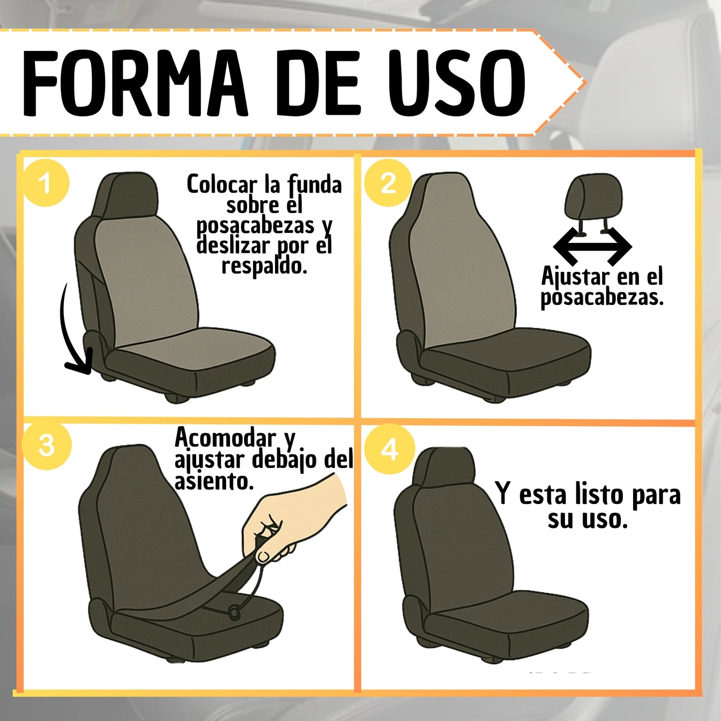 Forro Protector Impermeable para Silla de Copiloto