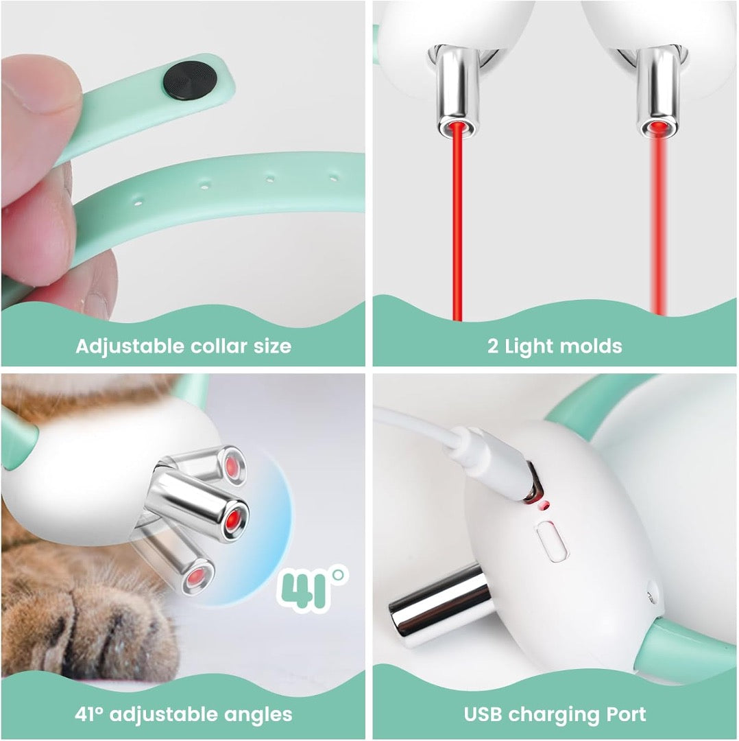 Collar Láser Inteligente para Gatos Recargable USB