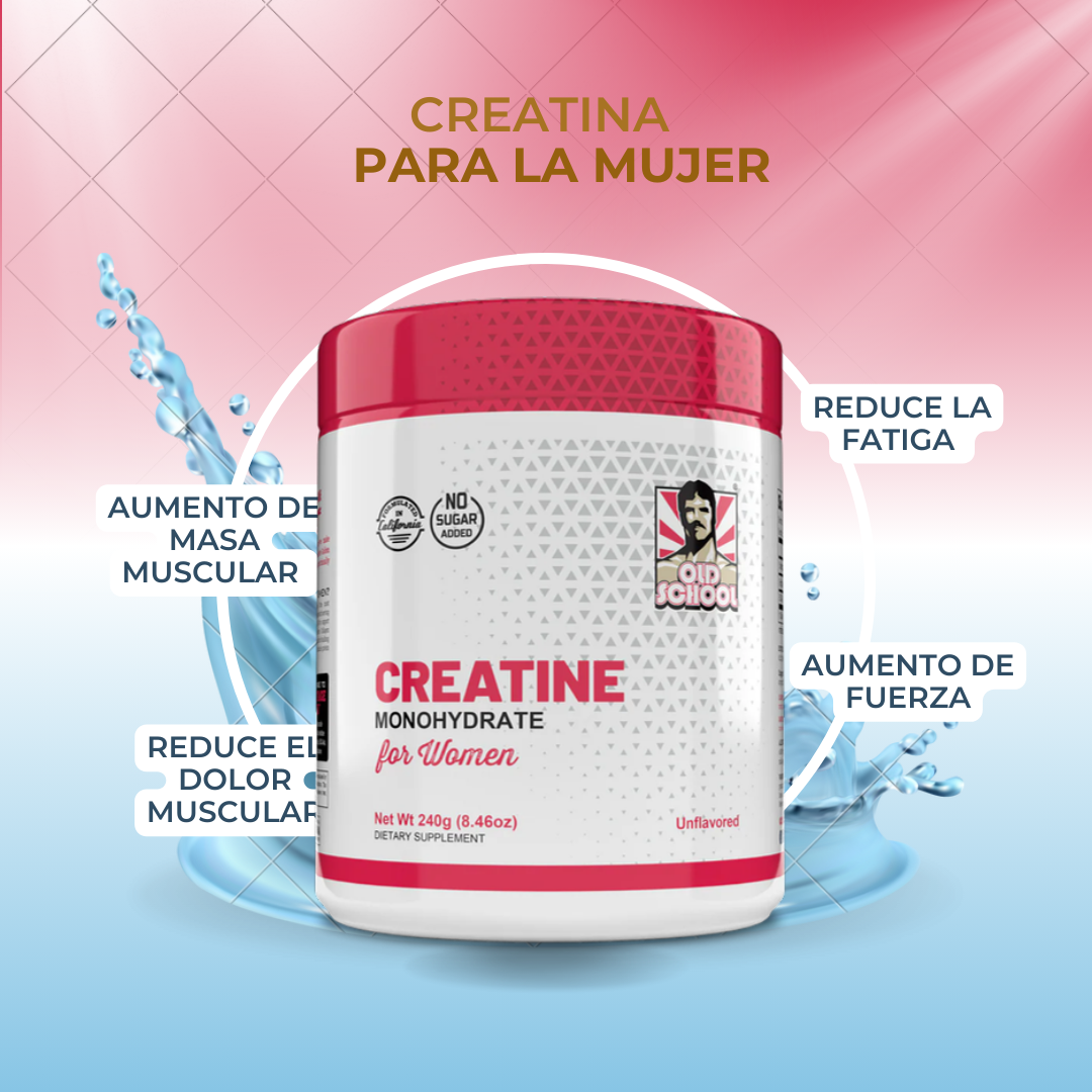 Creatina Monohidratada Women 243 g | Fuerza, Energía y Recuperación Muscular para Mujer