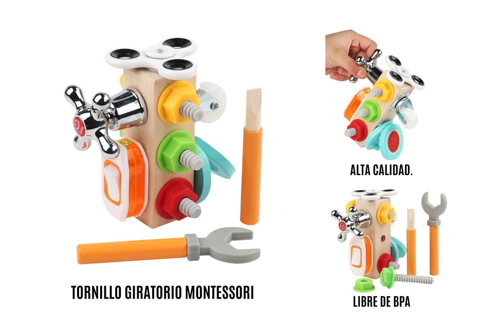 Juguete Montessori Multi-Actividades para Motricidad Fina