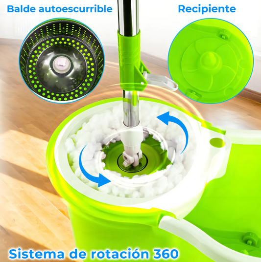 Trapero Giratorio 360° con Balde Escurridor