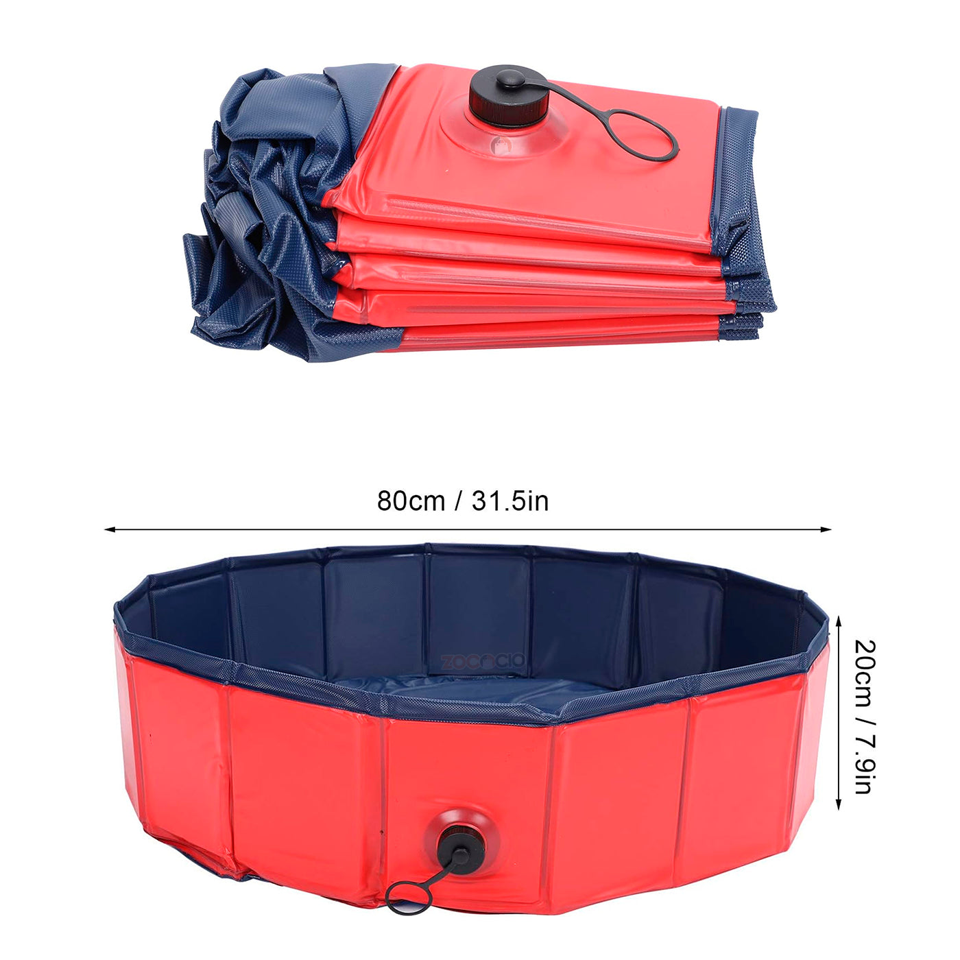 Piscina Plegable Multifuncional para Mascotas y Niños 80 cm