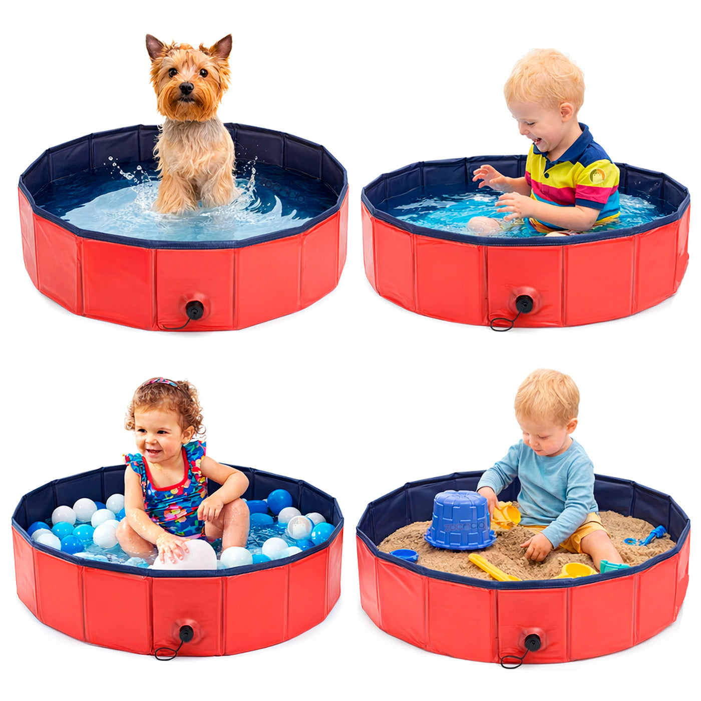 Piscina Plegable Multifuncional para Mascotas y Niños 80 cm