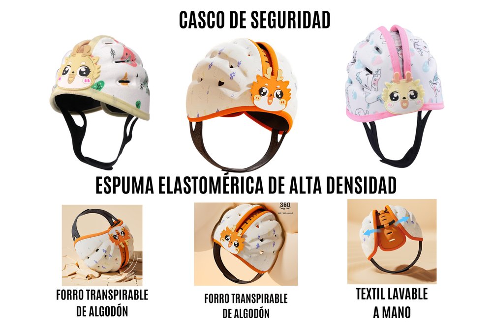 Casco Protector Antigolpes para Bebé 360° – Ligero, Ajustable y Transpirable