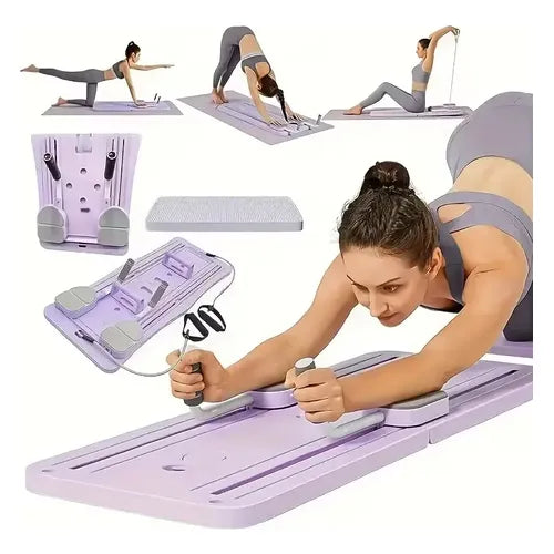 Tabla de Pilates con Bandas de Resistencia
