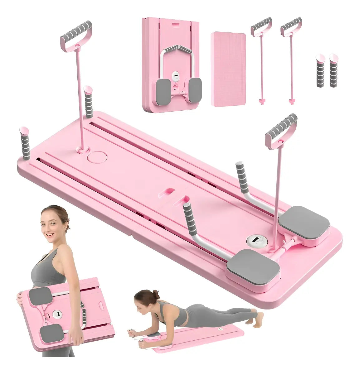 Tabla de Pilates con Bandas de Resistencia