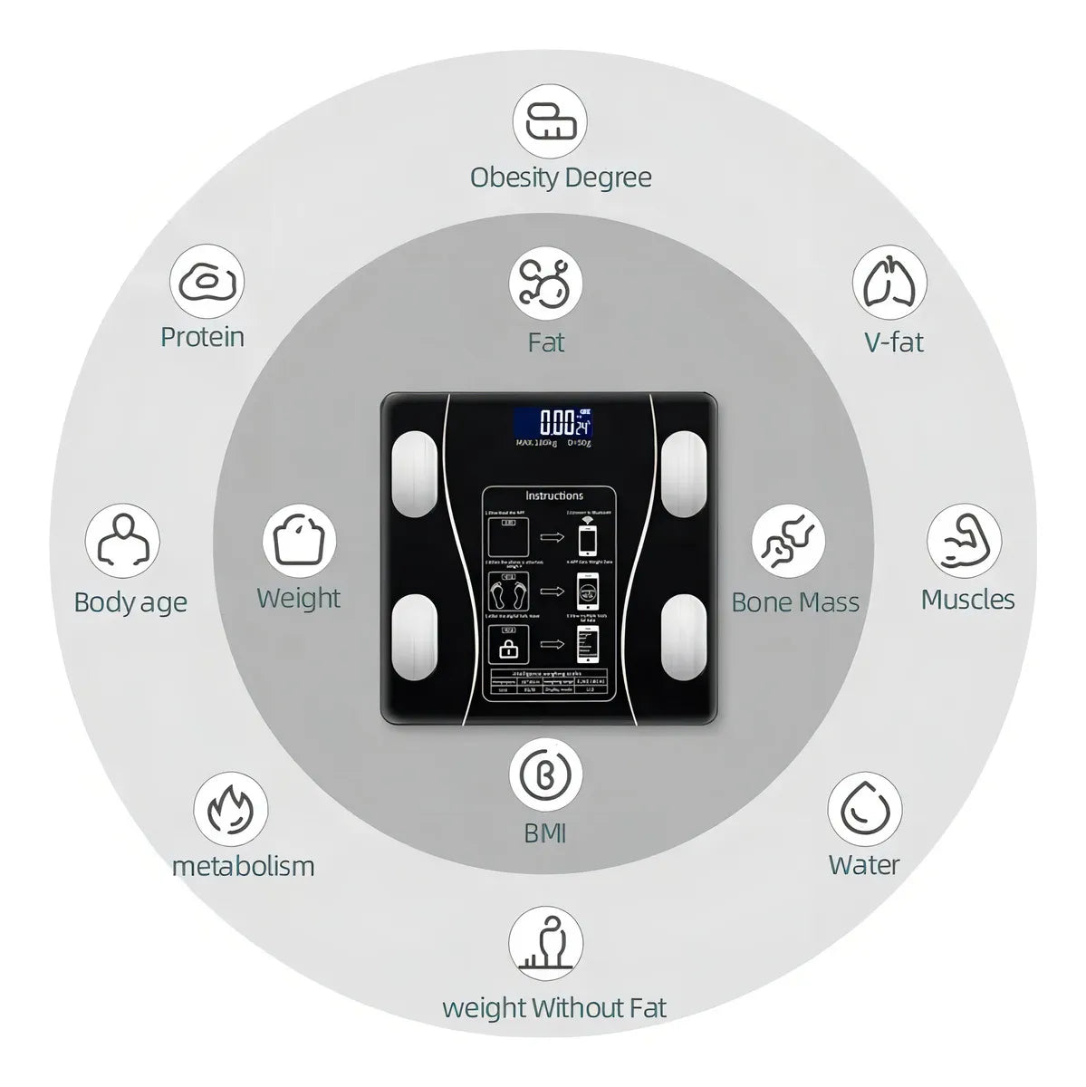 BodyTrack Pro - Balanza Inteligente Bluetooth