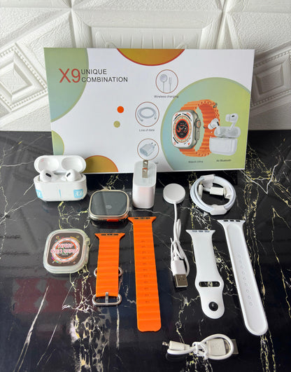 Combo Smart X9 Pro: Reloj Inteligente + Audífonos Bluetooth 🎧⌚