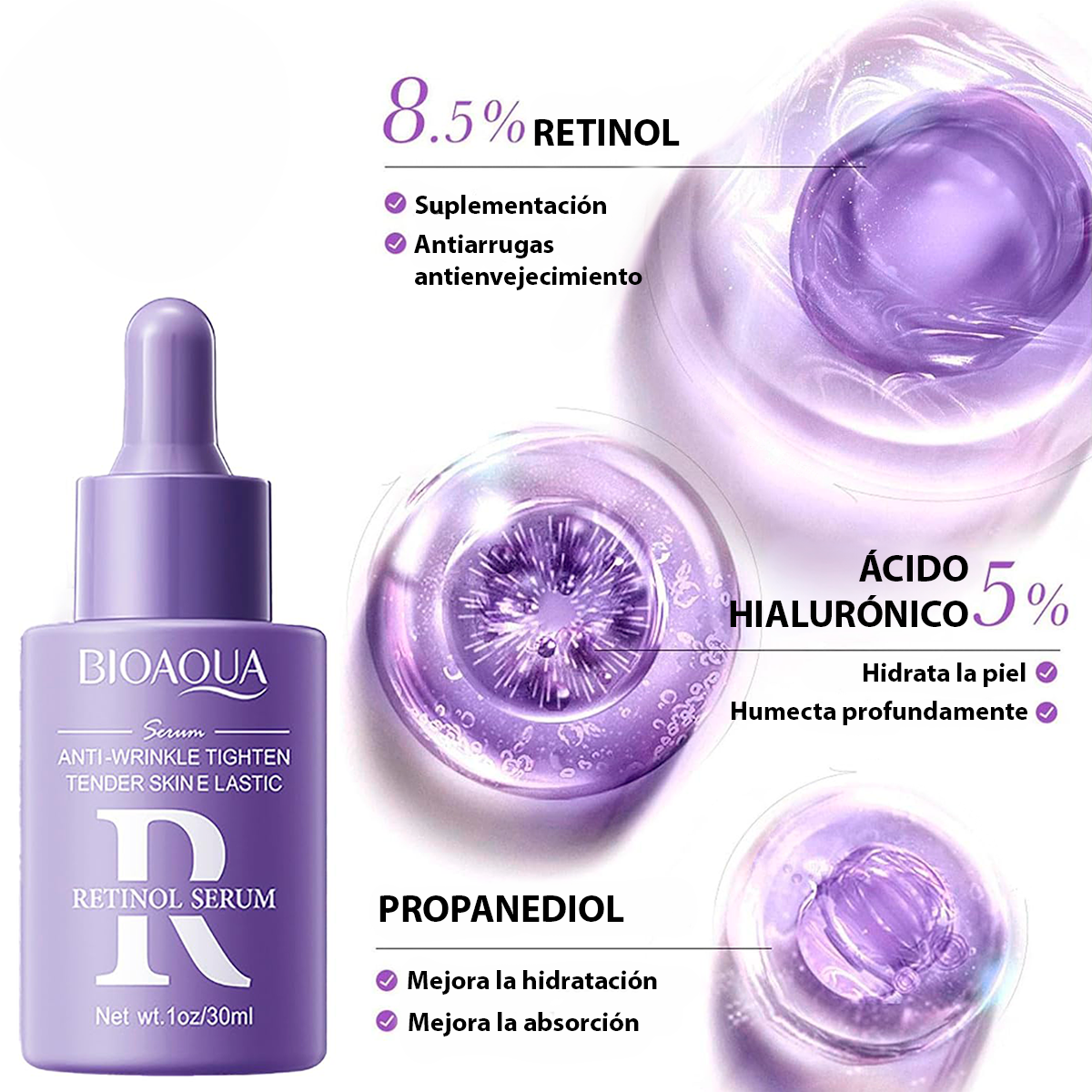 💜 Kit Retinol Bioaqua Caja de Lujo