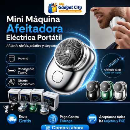 Mini Máquina Afeitadora Eléctrica Portátil