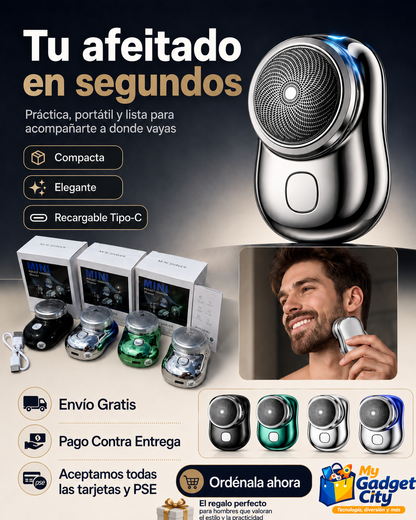 Mini Máquina Afeitadora Eléctrica Portátil