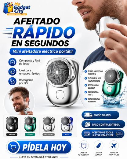 Mini Máquina Afeitadora Eléctrica Portátil
