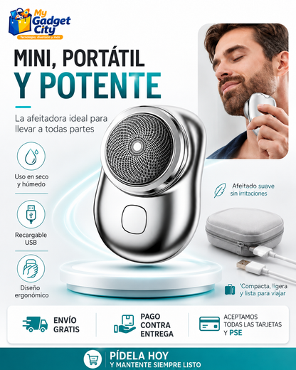 Mini Máquina Afeitadora Eléctrica Portátil