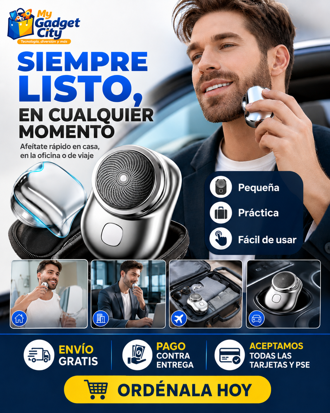 Mini Máquina Afeitadora Eléctrica Portátil