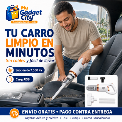 Aspiradora Inalámbrica 3 en 1 para Hogar y Carro – 120W