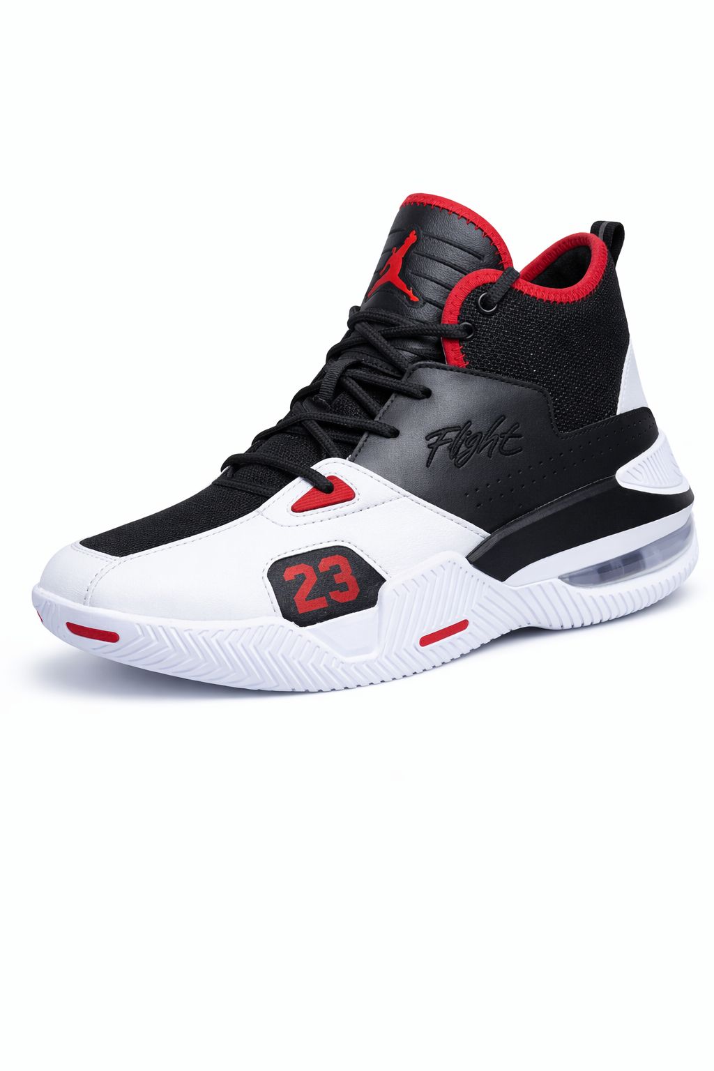Jugador de basket usando tenis estilo Jordan Flight 23
